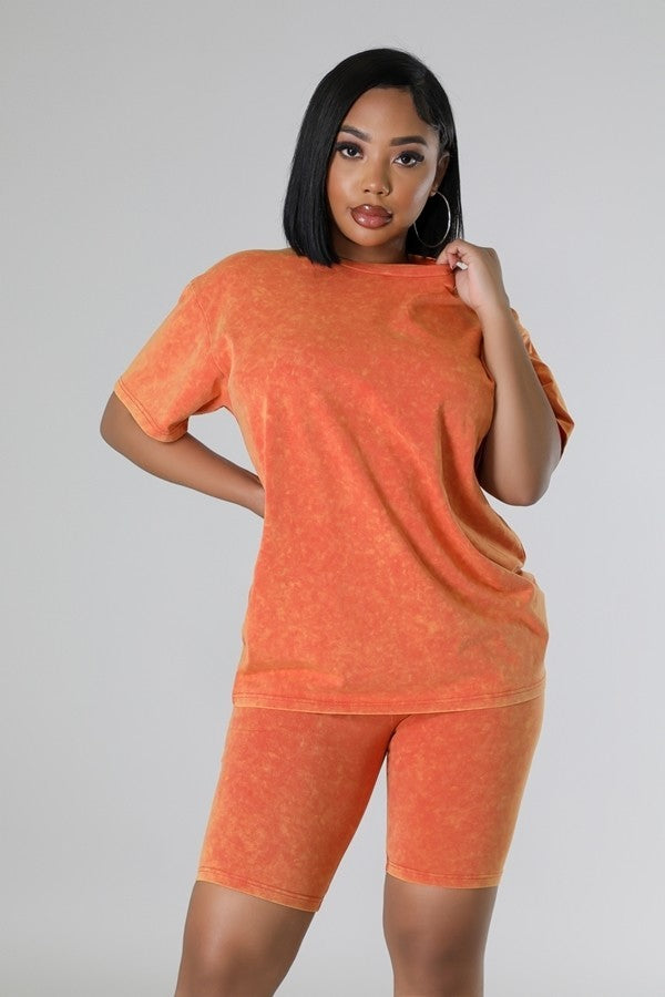 The Tammy Biker Short Set